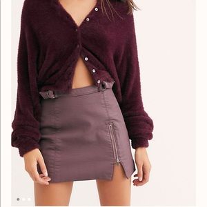 Free People Midnight Magic Vegan Leather Skirt